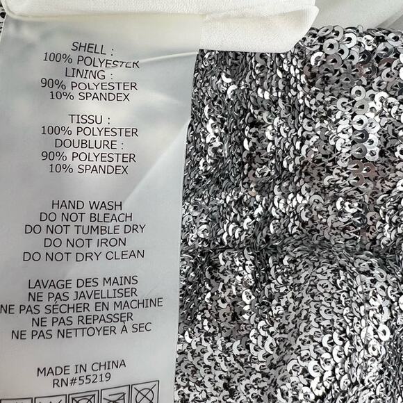 David Lerner Sequin Lounge Joggers Silver S - Picture 9 of 10